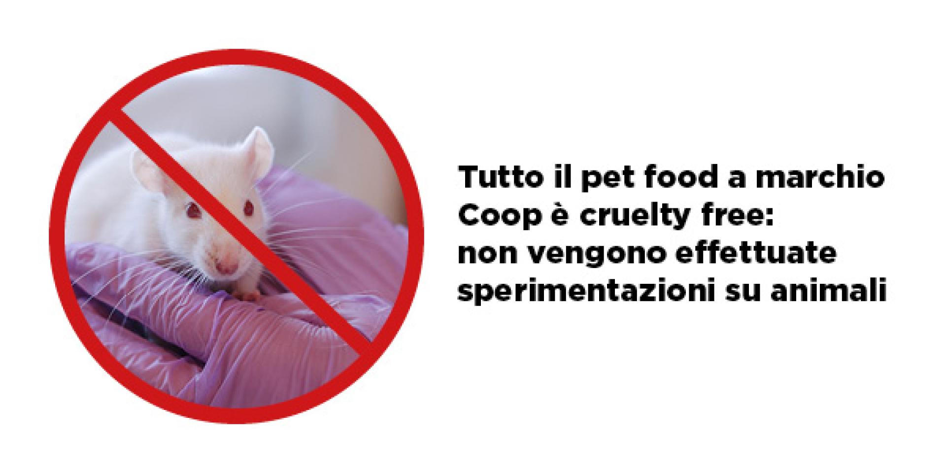 tutto il pet food a marchio coop è cruelty free